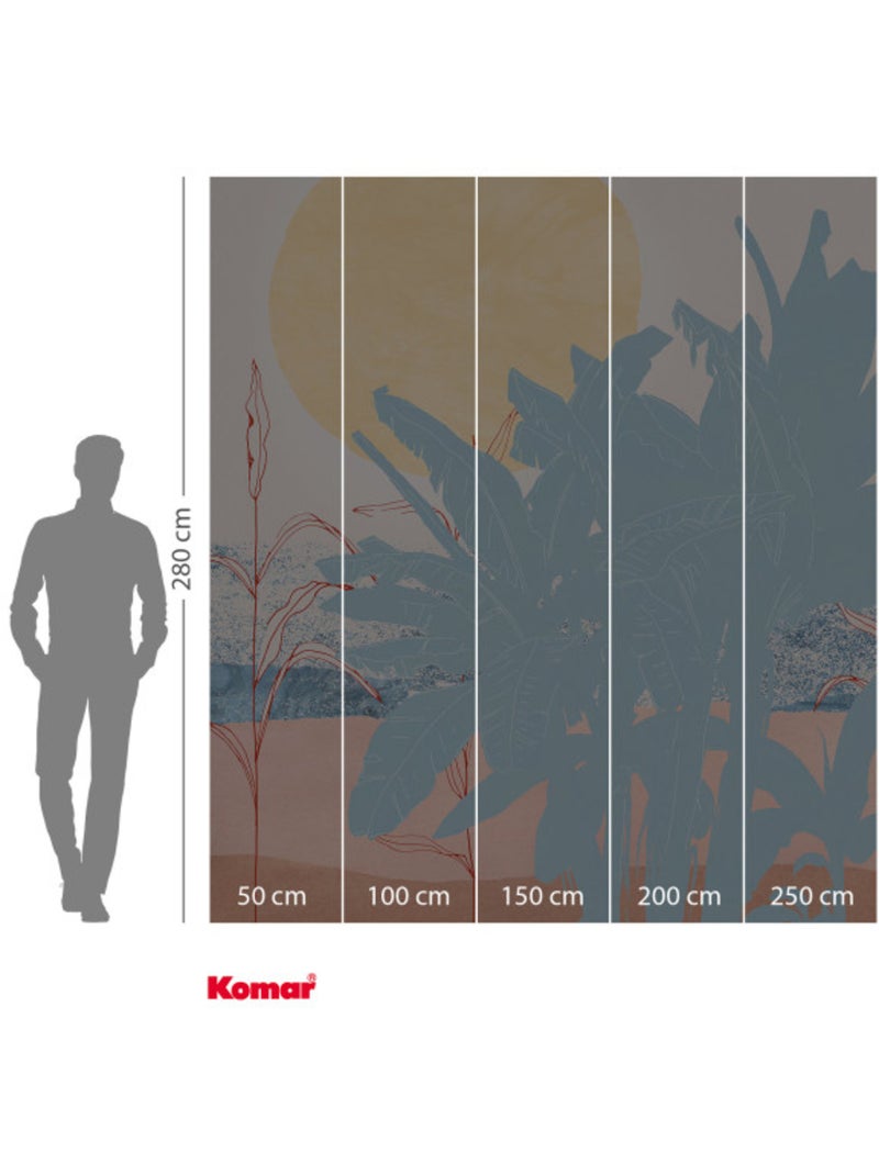 Papier peint panoramique - banana leaves - taille: 250 x 280 cm Multicolore - Kiabi