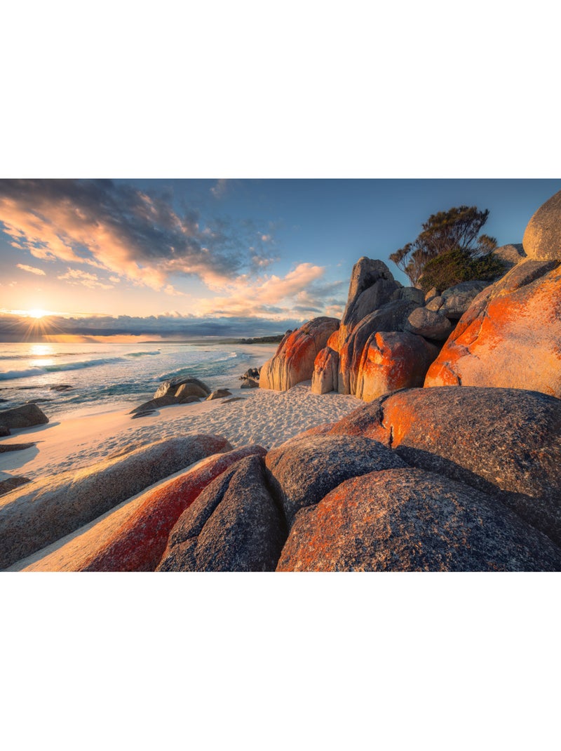 Papier peint panoramique - bay of fires - taille: 400 x 280 cm Multicolore - Kiabi