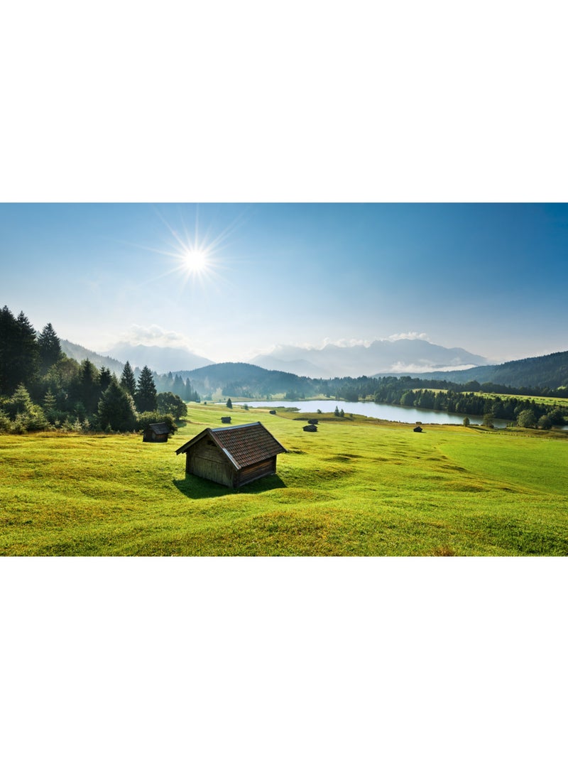 Papier peint panoramique - bergwiese vor karwendel - taille: 450 x 280 cm Multicolore - Kiabi