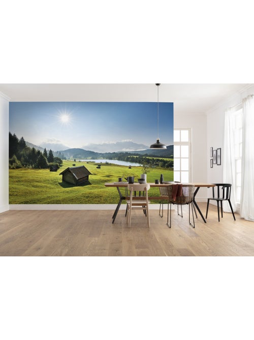 Papier peint panoramique - bergwiese vor karwendel - taille: 450 x 280 cm - Kiabi Papier peint panoramique - bergwiese vor karwendel - taille: 450 x 280 cm - Kiabi