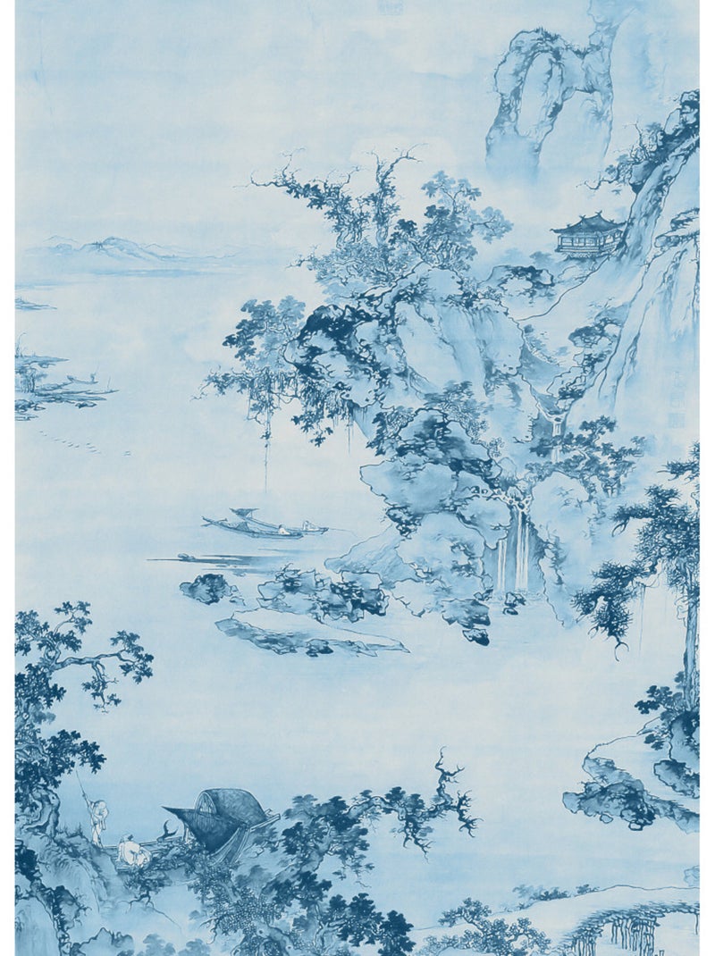 Papier peint panoramique - blue china - taille: 200 x 280 cm Multicolore - Kiabi