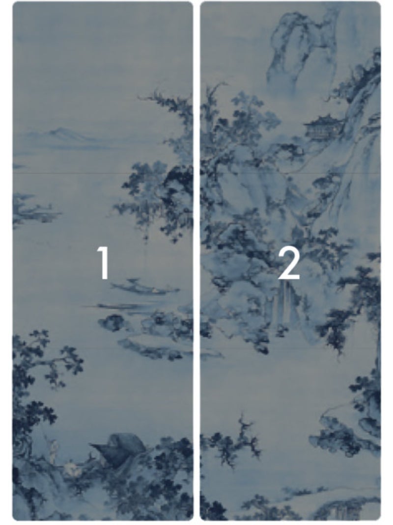 Papier peint panoramique - blue china - taille: 200 x 280 cm Multicolore - Kiabi