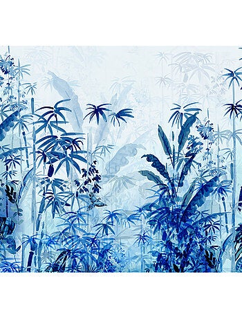 Papier peint panoramique - Blue Jungle - Taille: 300 x 280 cm
