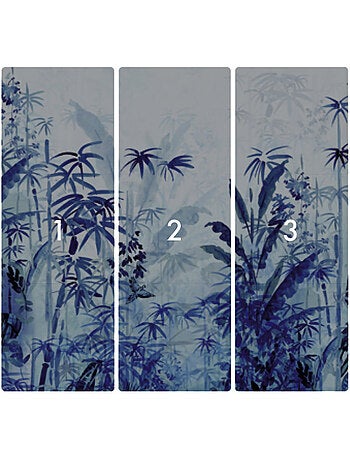 Papier peint panoramique - Blue Jungle - Taille: 300 x 280 cm