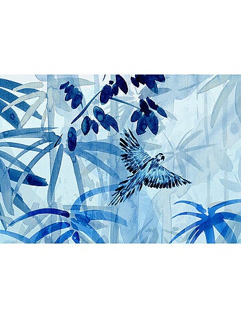 Papier peint panoramique - Blue Jungle - Taille: 300 x 280 cm