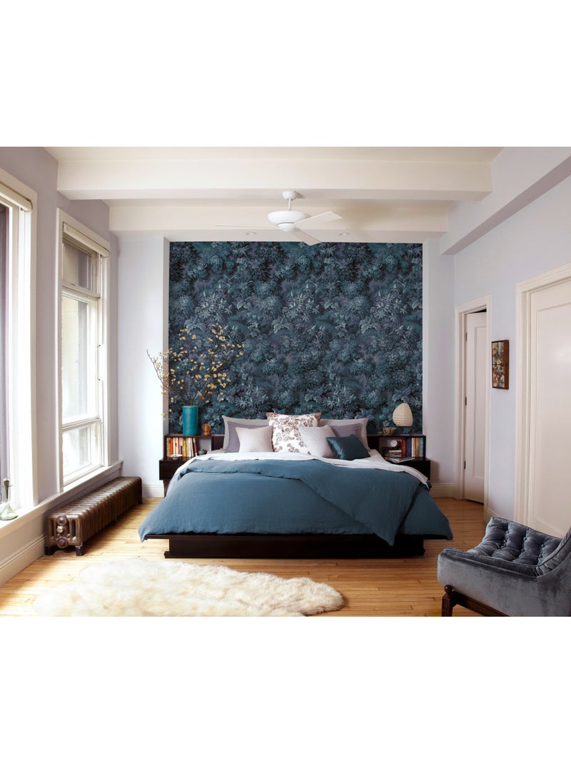 Papier peint panoramique - botanique bleu - taille: 300 x 280 cm Multicolore - Kiabi