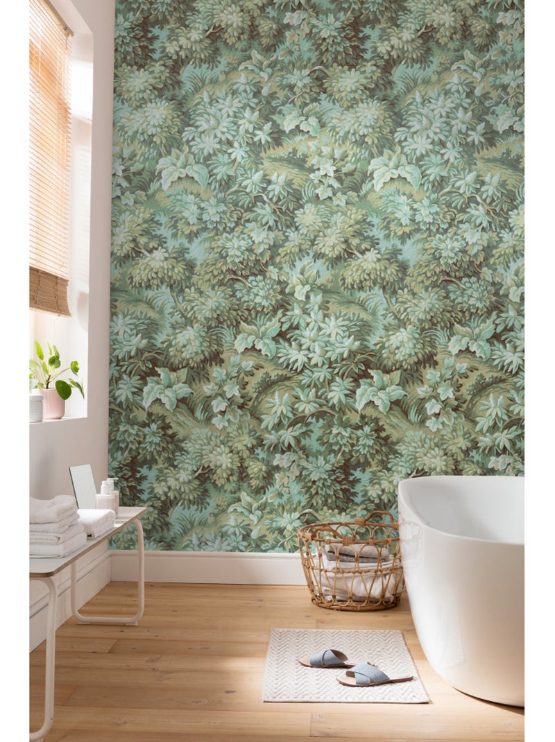 Papier peint panoramique - botanique vert - taille: 300 x 280 cm Multicolore - Kiabi