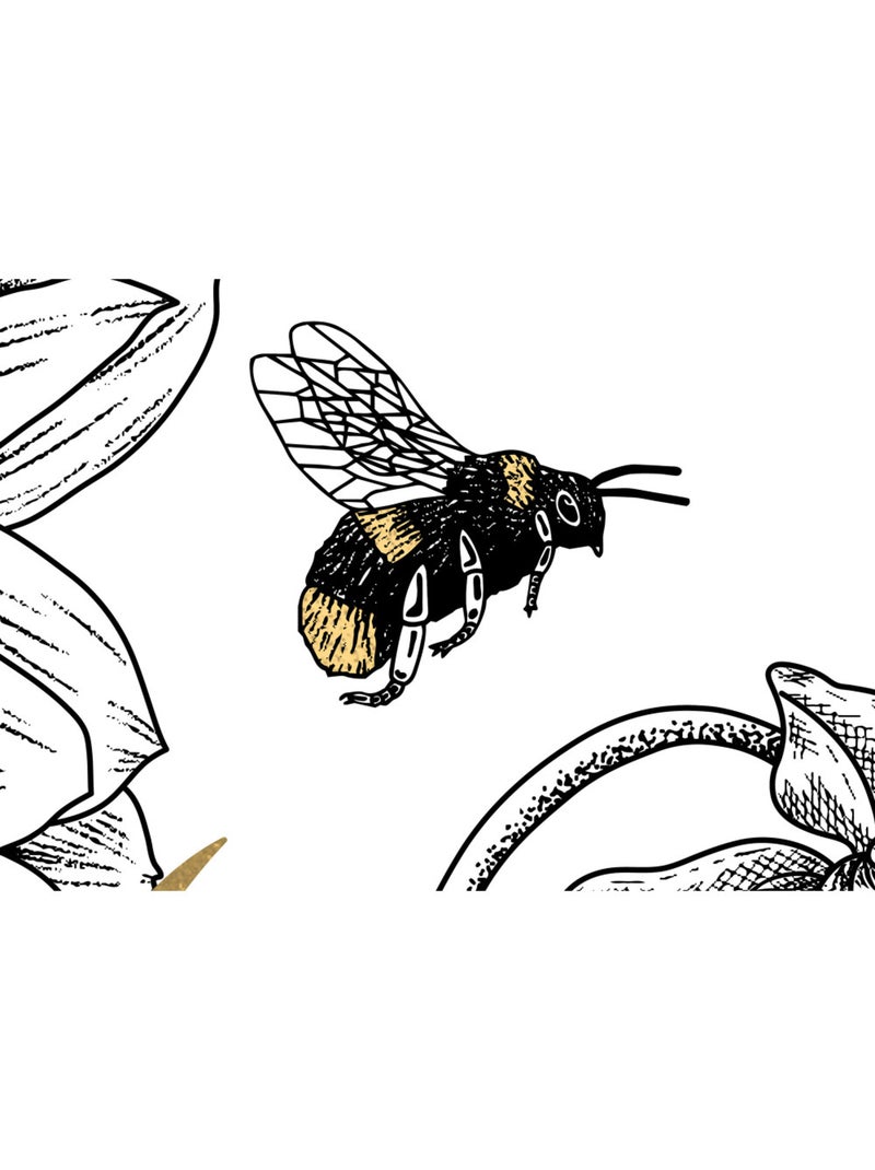Papier peint panoramique - bumble bee - taille: 400 x 280 cm Multicolore - Kiabi