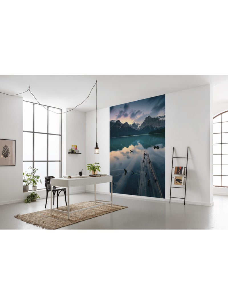 Papier peint panoramique - burning emerald - taille: 200 x 280 cm Multicolore - Kiabi