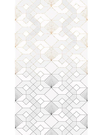 Papier peint panoramique - coquilles blanches - taille: 150 x 280 cm