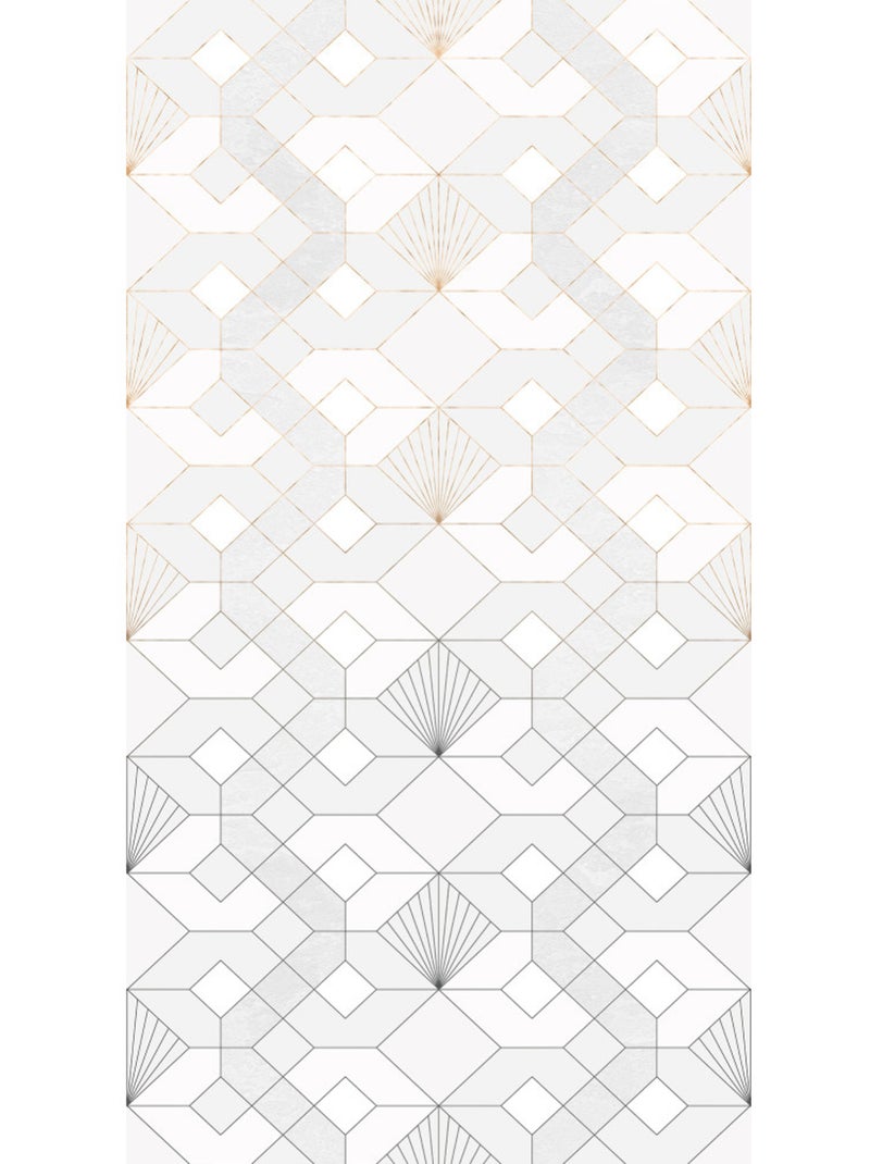 Papier peint panoramique - coquilles blanches - taille: 150 x 280 cm Multicolore - Kiabi