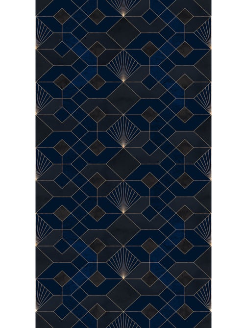 Papier peint panoramique - coquilles nuit - taille: 150 x 280 cm - Kiabi