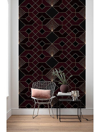 Papier peint panoramique - coquilles rouges - taille: 150 x 280 cm