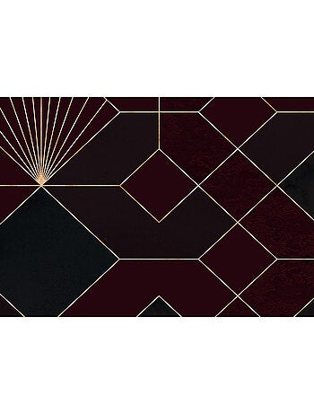 Papier peint panoramique - coquilles rouges - taille: 150 x 280 cm
