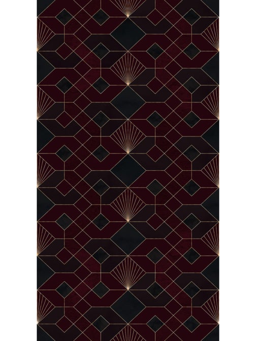 Papier peint panoramique - coquilles rouges - taille: 150 x 280 cm - Kiabi