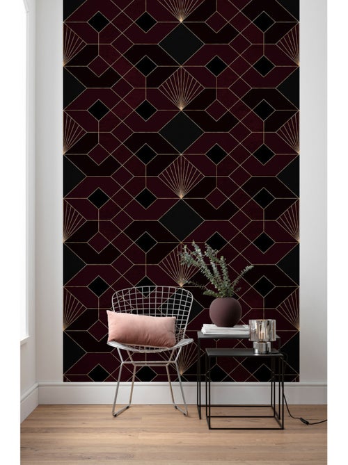 Papier peint panoramique - coquilles rouges - taille: 150 x 280 cm - Kiabi
