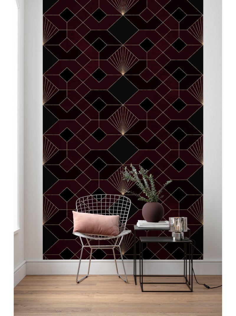 Papier peint panoramique - coquilles rouges - taille: 150 x 280 cm Multicolore - Kiabi