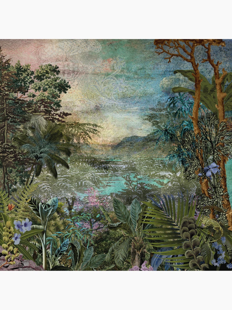 Papier peint panoramique - cours fluvial - taille: 250 x 250 cm Multicolore - Kiabi