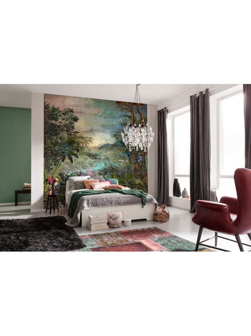Papier peint panoramique - cours fluvial - taille: 250 x 250 cm Multicolore - Kiabi