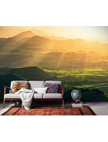 Papier peint panoramique - crater land - taille: 300 x 200 cm