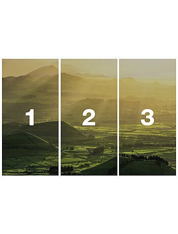 Papier peint panoramique - crater land - taille: 300 x 200 cm