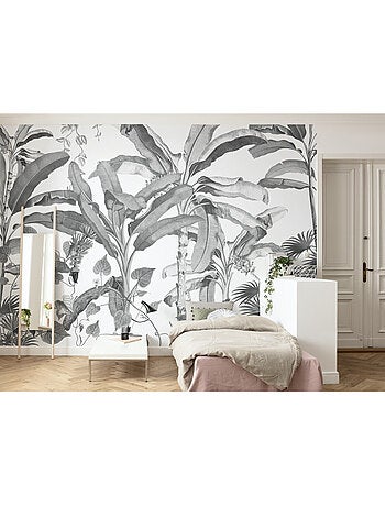 Papier peint panoramique - croissances monochrome - taille: 400 x 280 cm