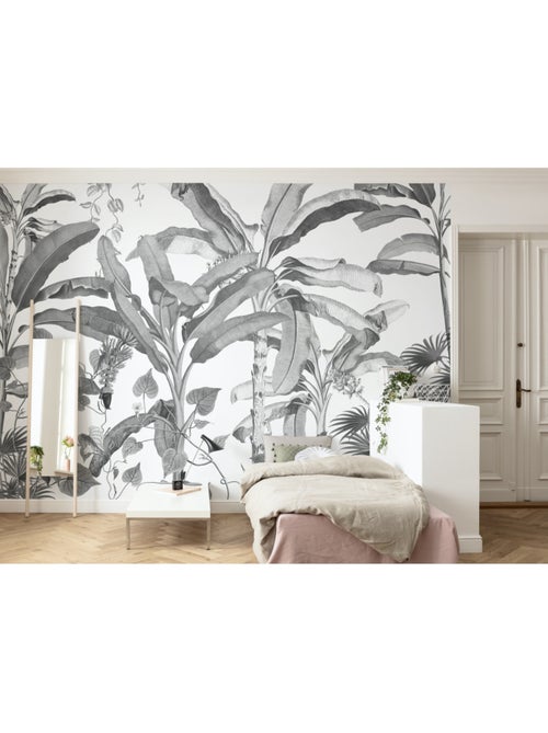 Papier peint panoramique - croissances monochrome - taille: 400 x 280 cm - Kiabi