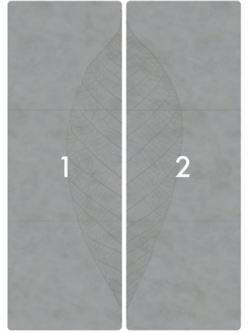 Papier peint panoramique - decent leaf - taille: 200 x 280 cm Multicolore - Kiabi