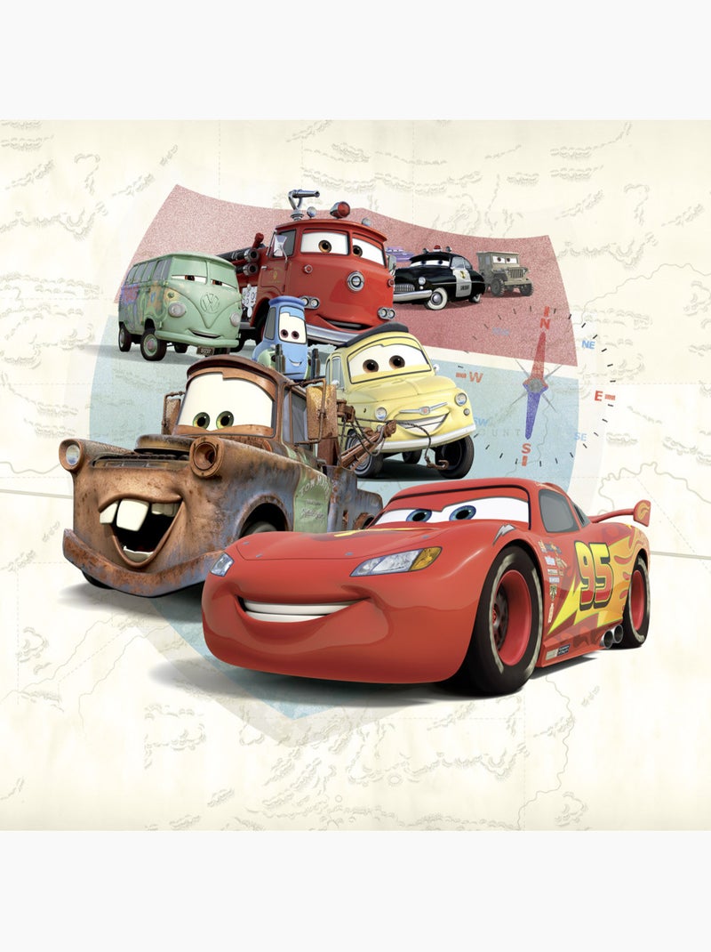 Papier peint panoramique - disney and pixar cars open road - taille: 250 x 250 cm Multicolore - Kiabi