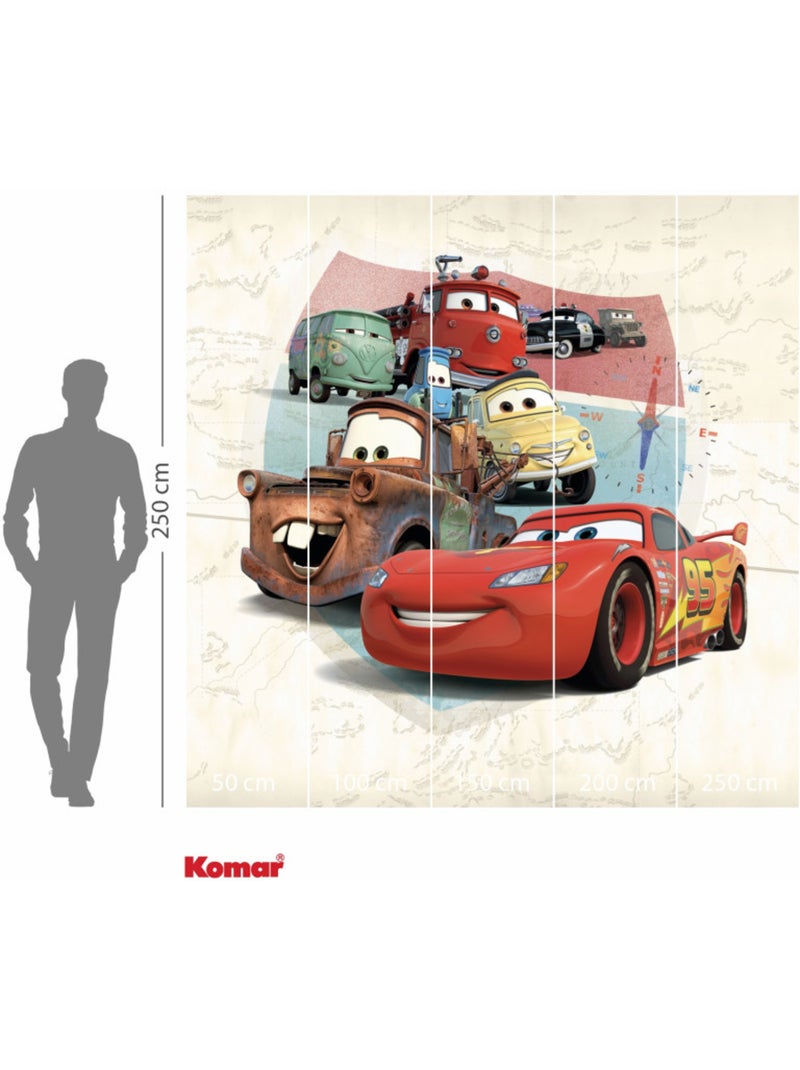 Papier peint panoramique - disney and pixar cars open road - taille: 250 x 250 cm Multicolore - Kiabi