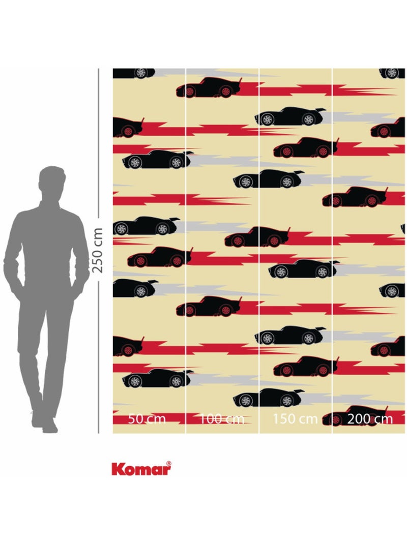 Papier peint panoramique - disney and pixar cars pattern - taille: 200 x 250 cm Multicolore - Kiabi