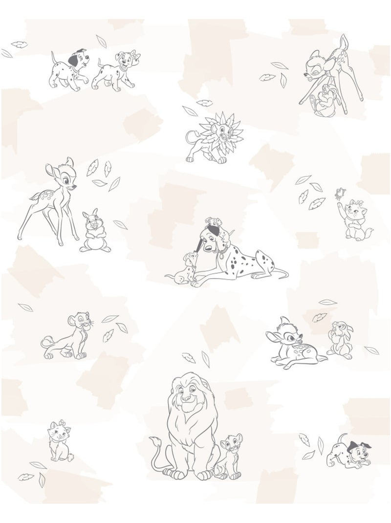 Papier peint panoramique - disney animals - taille: 200 x 250 cm Multicolore - Kiabi