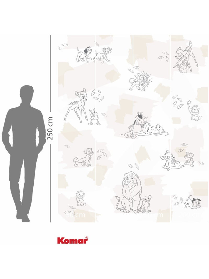 Papier peint panoramique - disney animals - taille: 200 x 250 cm Multicolore - Kiabi