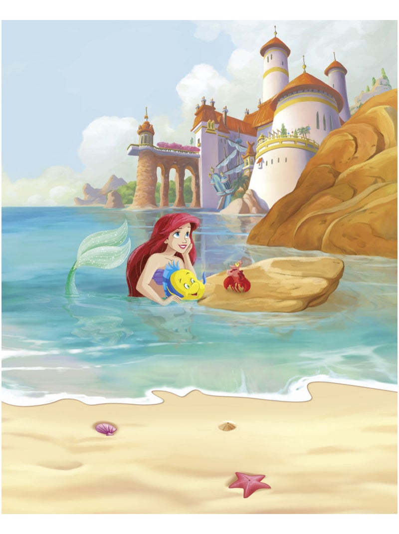 Papier peint panoramique - disney ariel daydream - taille: 200 x 250 cm Multicolore - Kiabi
