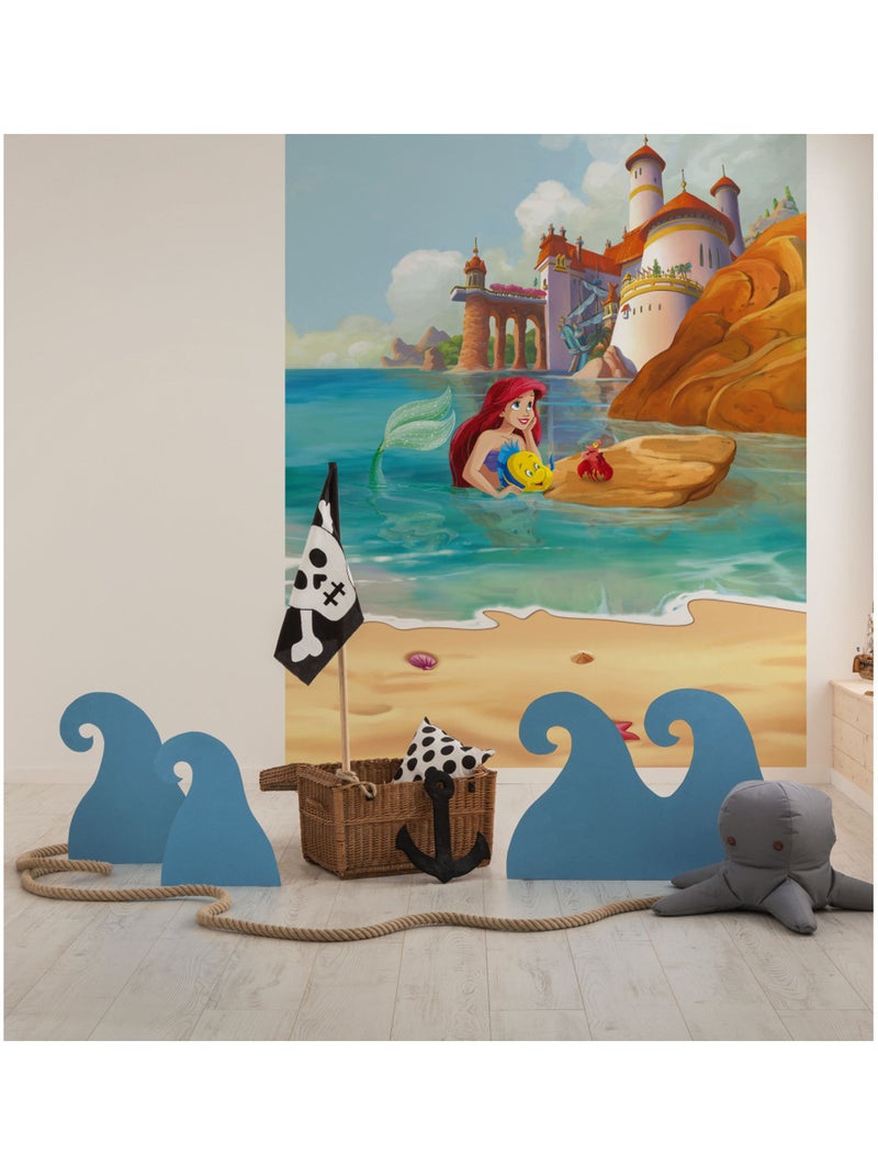Papier peint panoramique - disney ariel daydream - taille: 200 x 250 cm Multicolore - Kiabi