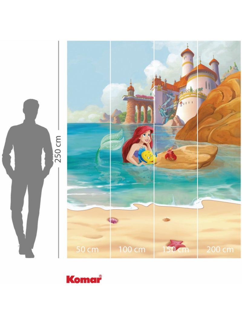 Papier peint panoramique - disney ariel daydream - taille: 200 x 250 cm Multicolore - Kiabi