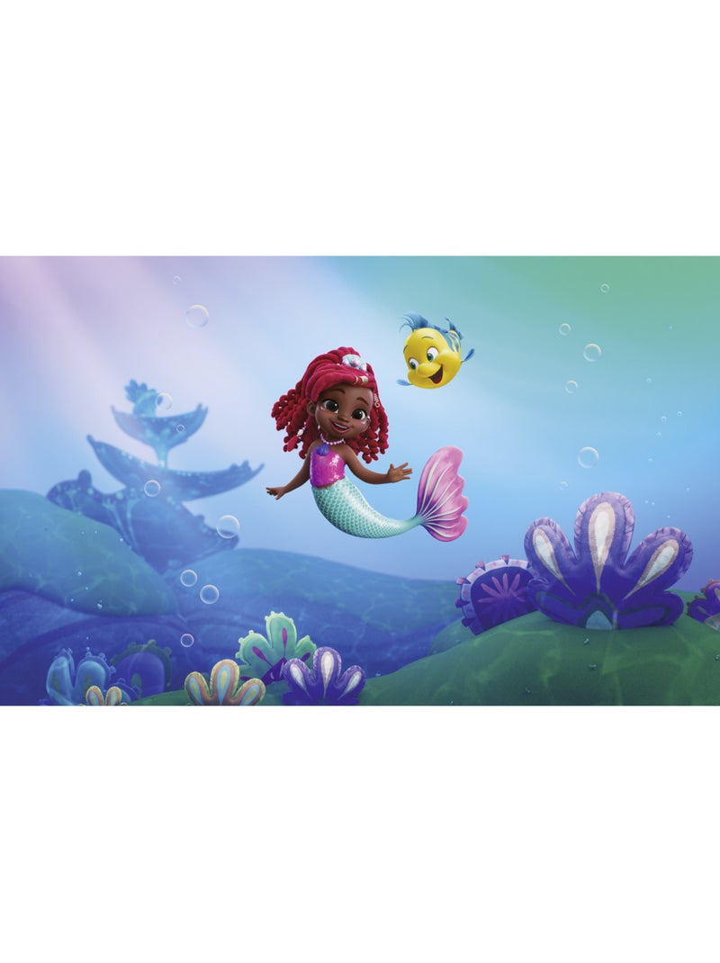 Papier peint panoramique - disney ariel junior friends - taille: 400 x 250 cm Multicolore - Kiabi
