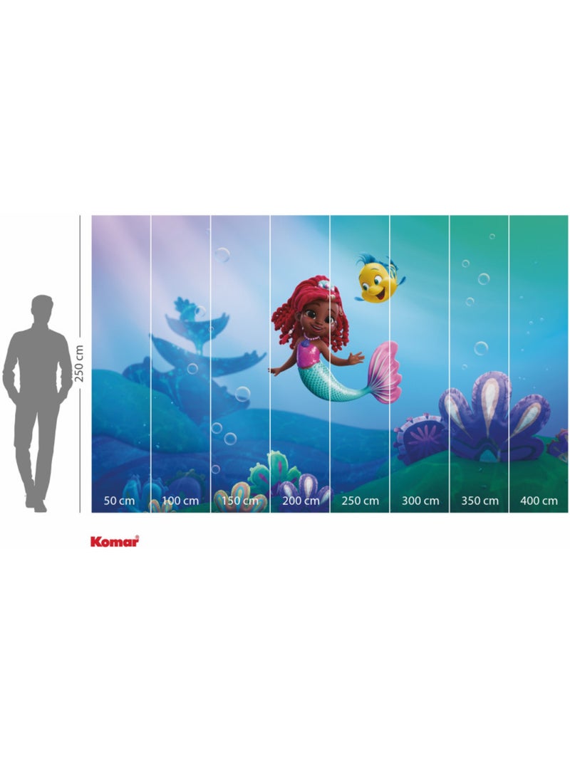 Papier peint panoramique - disney ariel junior friends - taille: 400 x 250 cm Multicolore - Kiabi