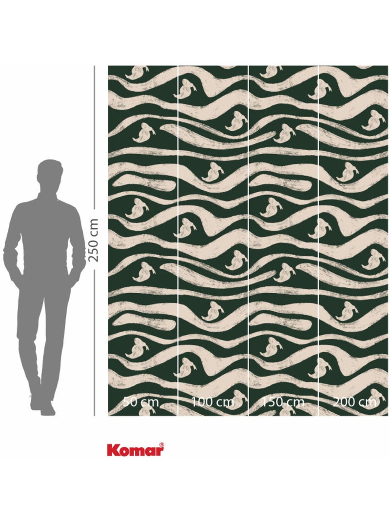 Papier peint panoramique - disney donald duck green waves - taille: 200 x 250 cm Multicolore - Kiabi