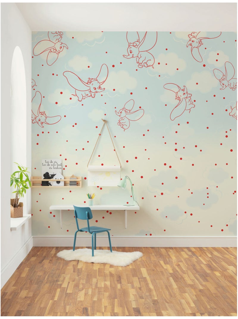 Papier peint panoramique - disney dumbo clouds - taille: 250 x 250 cm Multicolore - Kiabi
