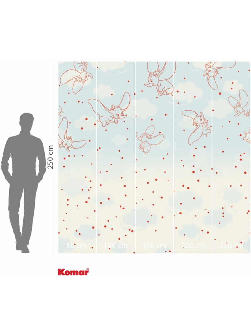 Papier peint panoramique - disney dumbo clouds - taille: 250 x 250 cm Multicolore - Kiabi