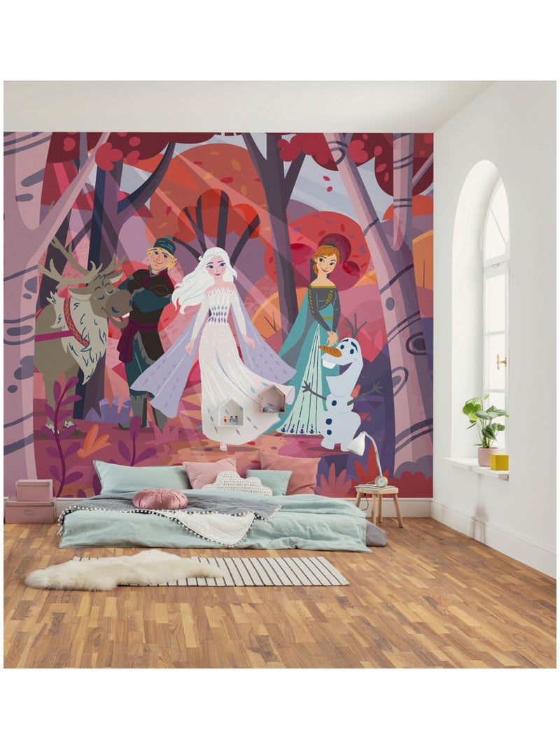 Papier peint panoramique - disney frozen forest friendship - taille: 300 x 250 cm Multicolore - Kiabi
