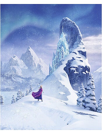 Papier peint panoramique - disney frozen ice castle - taille: 200 x 250 cm