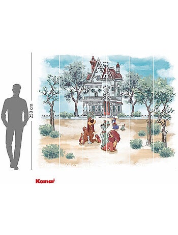 Papier peint panoramique - Disney La Belle et le Clochard Sweet Home - Taille: 300 x 250 cm