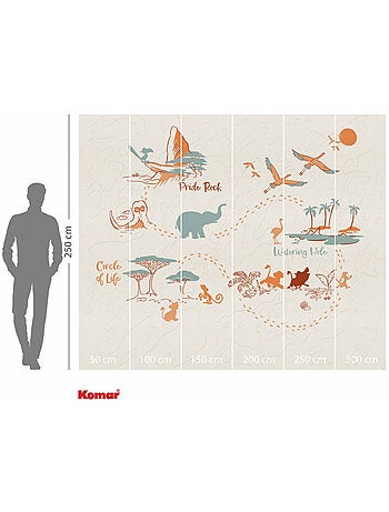 Papier peint panoramique - disney le roi lion circle of life - taille: 300 x 250 cm