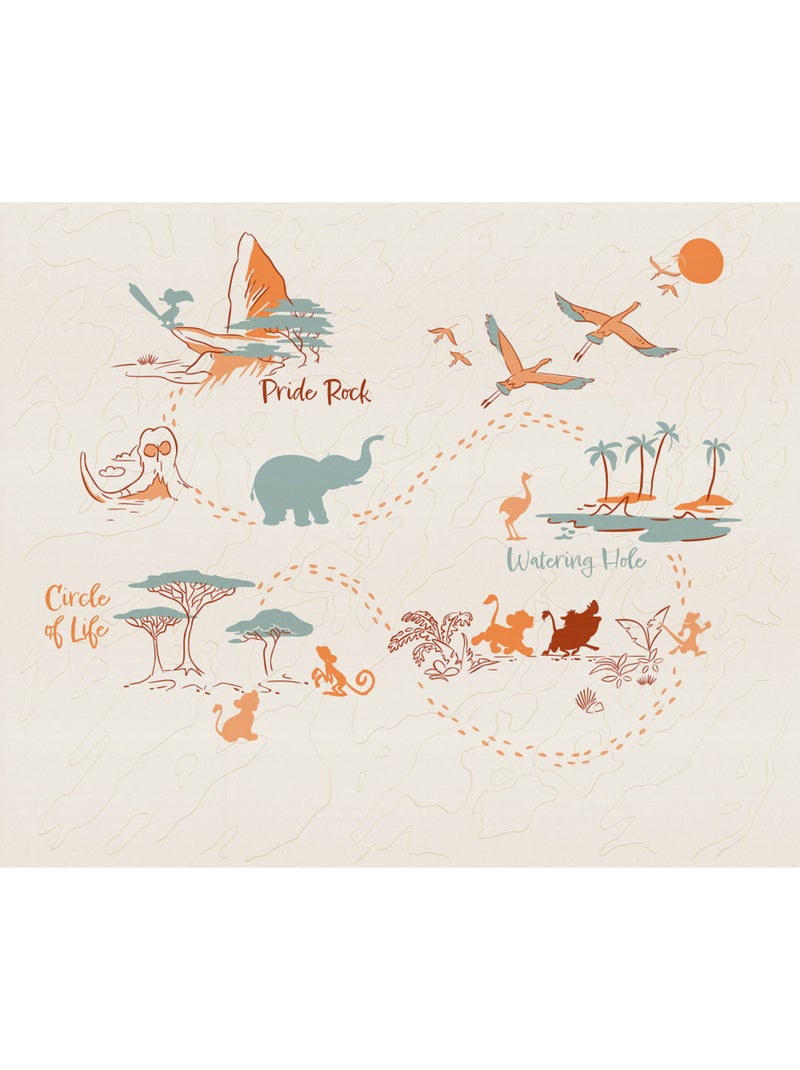 Papier peint panoramique - disney le roi lion circle of life - taille: 300 x 250 cm Multicolore - Kiabi