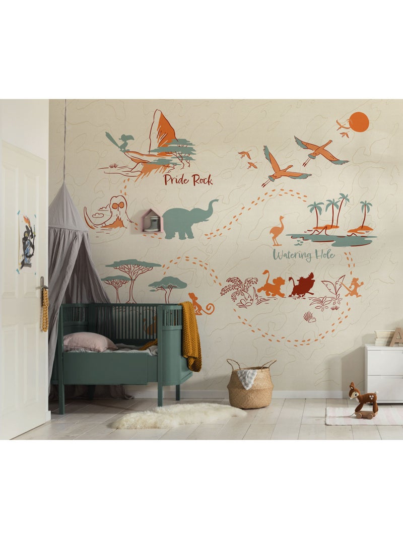 Papier peint panoramique - disney le roi lion circle of life - taille: 300 x 250 cm Multicolore - Kiabi