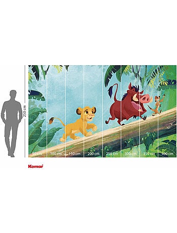 Papier peint panoramique - Disney Le Roi Lion Classic Jungle Team - Taille: 400 x 250 cm