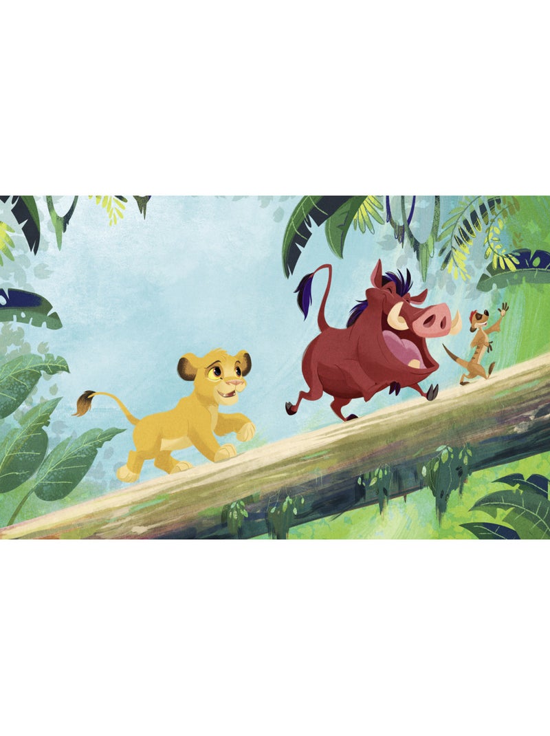 Papier peint panoramique - Disney Le Roi Lion Classic Jungle Team - Taille: 400 x 250 cm Multicolore - Kiabi
