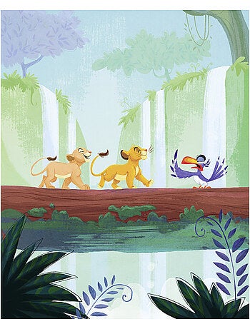Papier peint panoramique - Disney Le Roi Lion Classic Waterfall - Taille: 200 x 250 cm